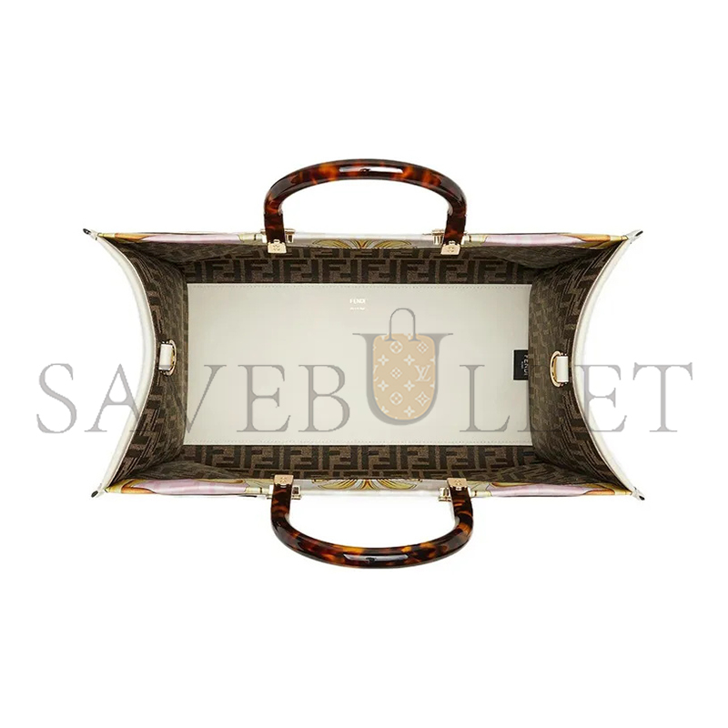 F**di sunshine versace co-branded fendace sunshine tote bag 8bh386ajtxf1hm8 (35*31*17m)